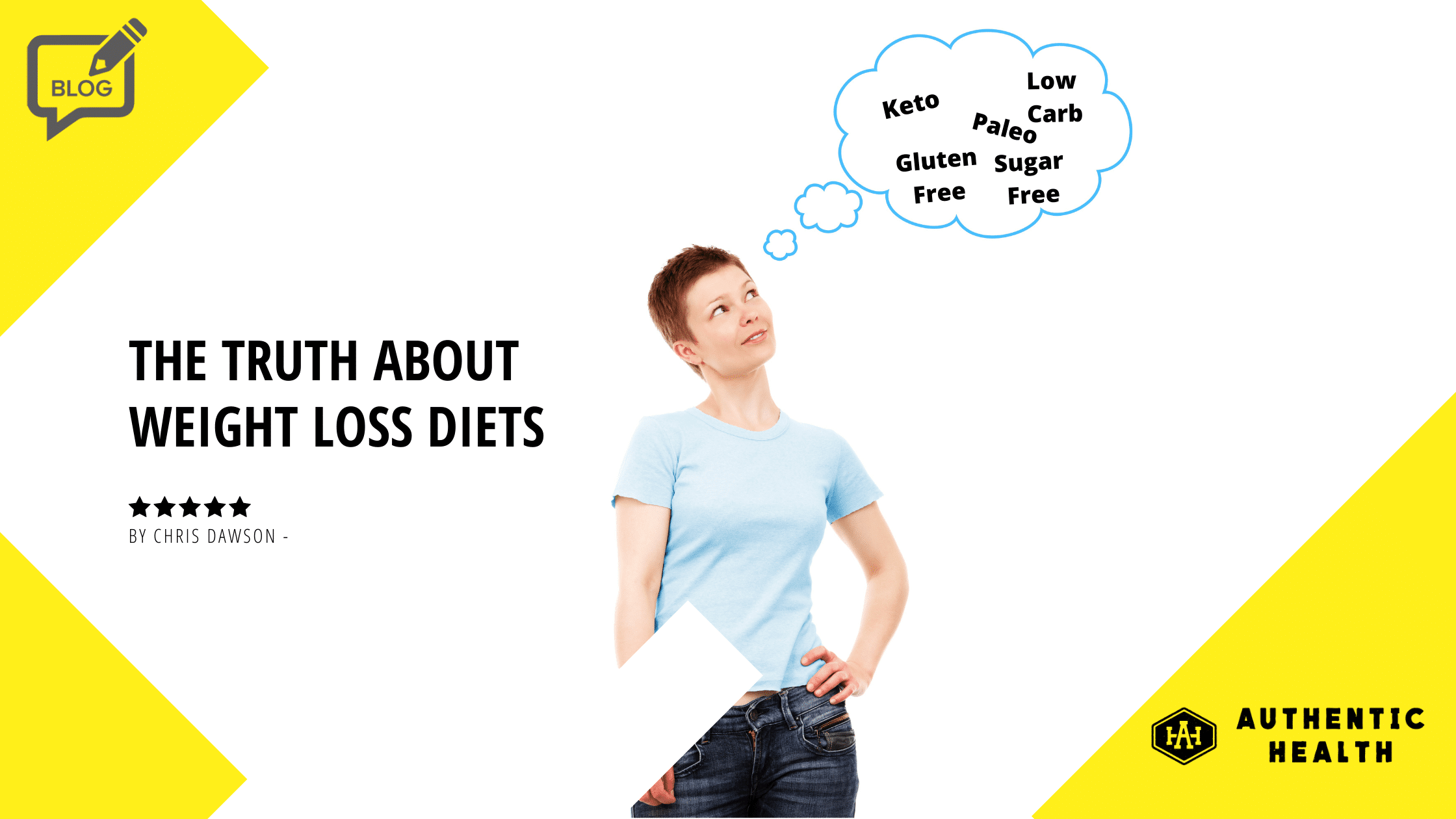 The truth about weight loss diets - Woman thinking
